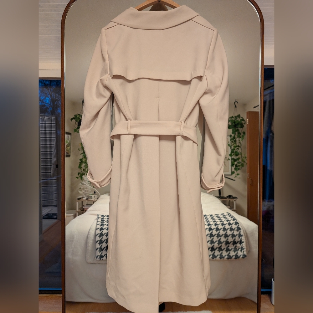 Brushed-finish twill trench coat Size 12 - Limited Time Sale - Picture 7 of 9